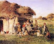Vladimir Makovsky Village Children oil painting